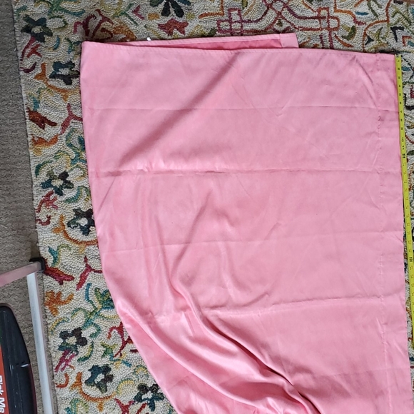 initation suede pink curtain panels - Picture 5 of 9